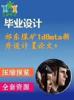 祁東煤礦1d8mta新井設(shè)計【論文+圖紙+專題8萬字】