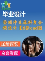 墊圈沖孔落料復合模設計【6張cad圖紙+說明書】